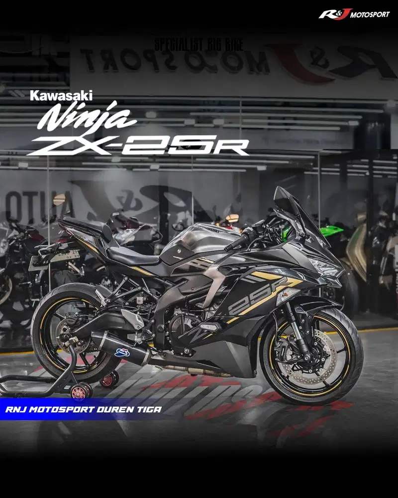 Kawasaki ZX25R ZX 25 ZX25 ABS Knalpot Termignoni Warna Abu Abu