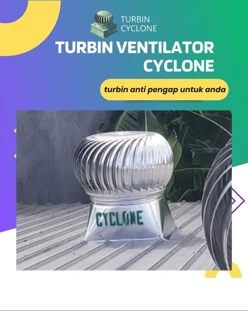 JUAL TURBIN VENTILATOR BALI MERK CYCLONE