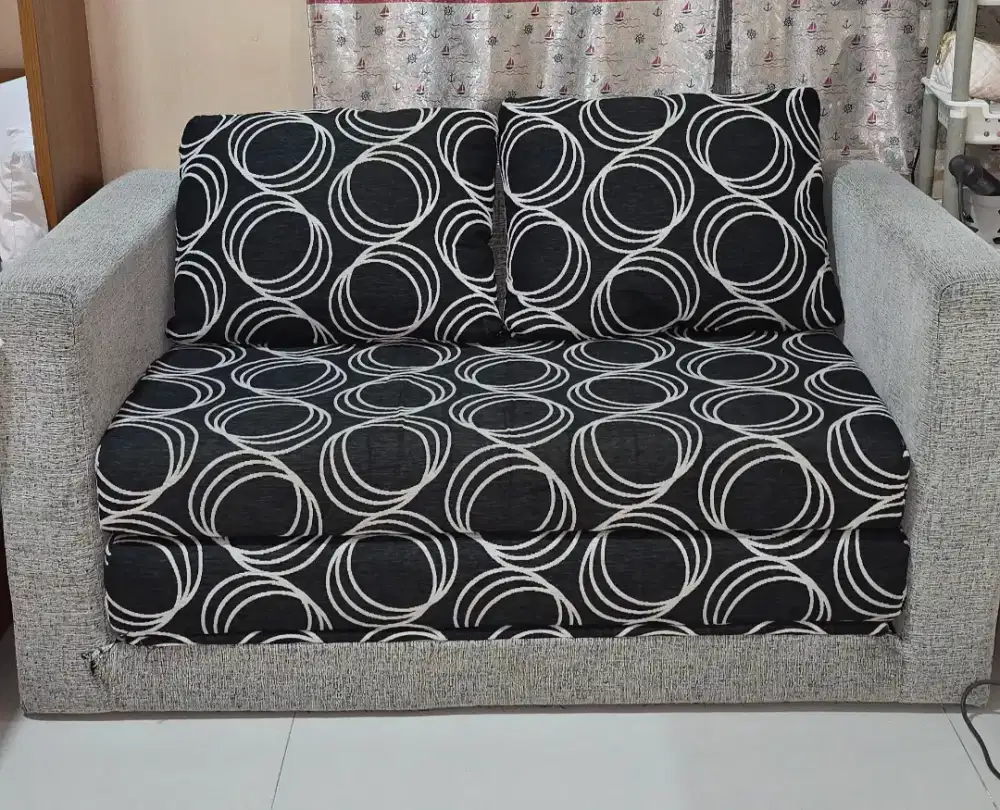 Sofa Bed abu2 hitam