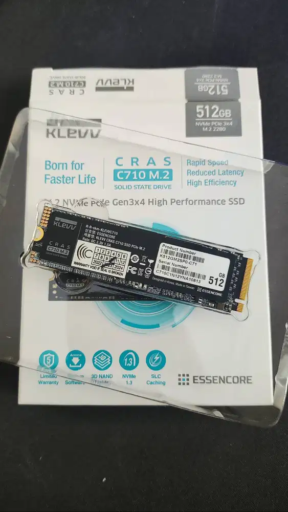 Jual SSD KLEVV CRAS C710 M.2 NVMe PCIe GEN3X4 512GB