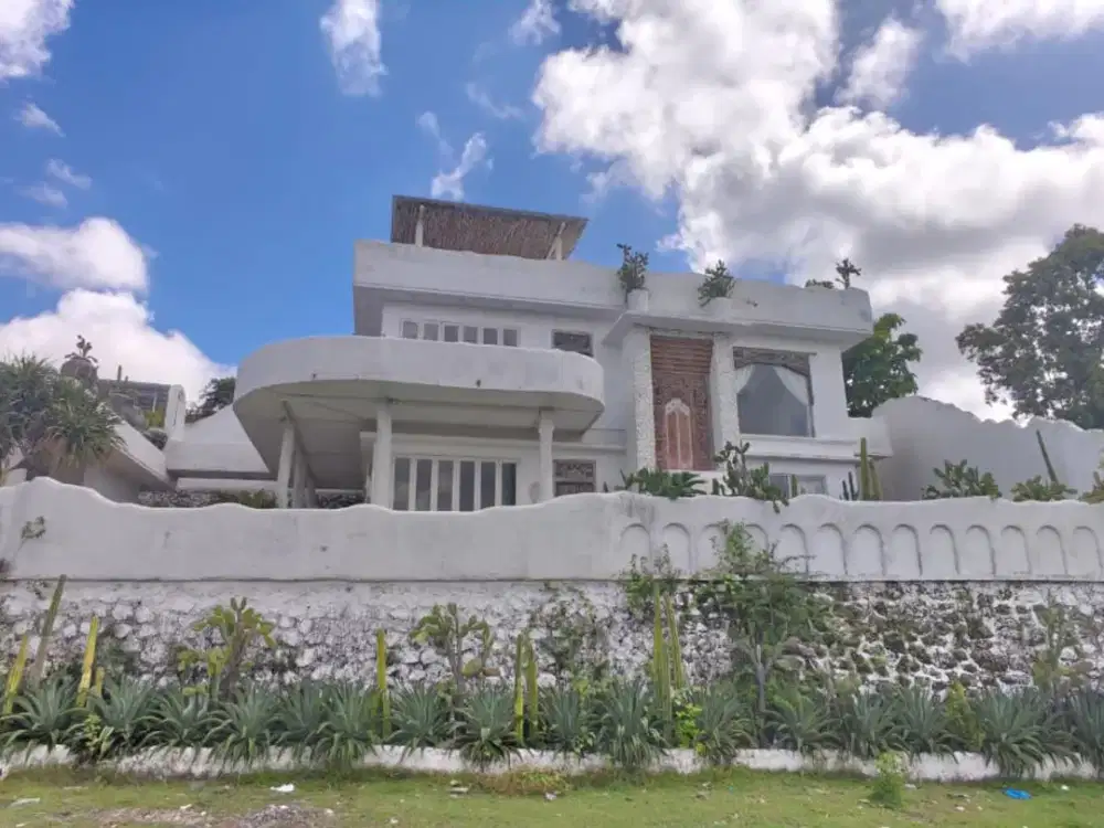 Tropical Santorini Villa With Exotic Cactus Garden at Ungasan