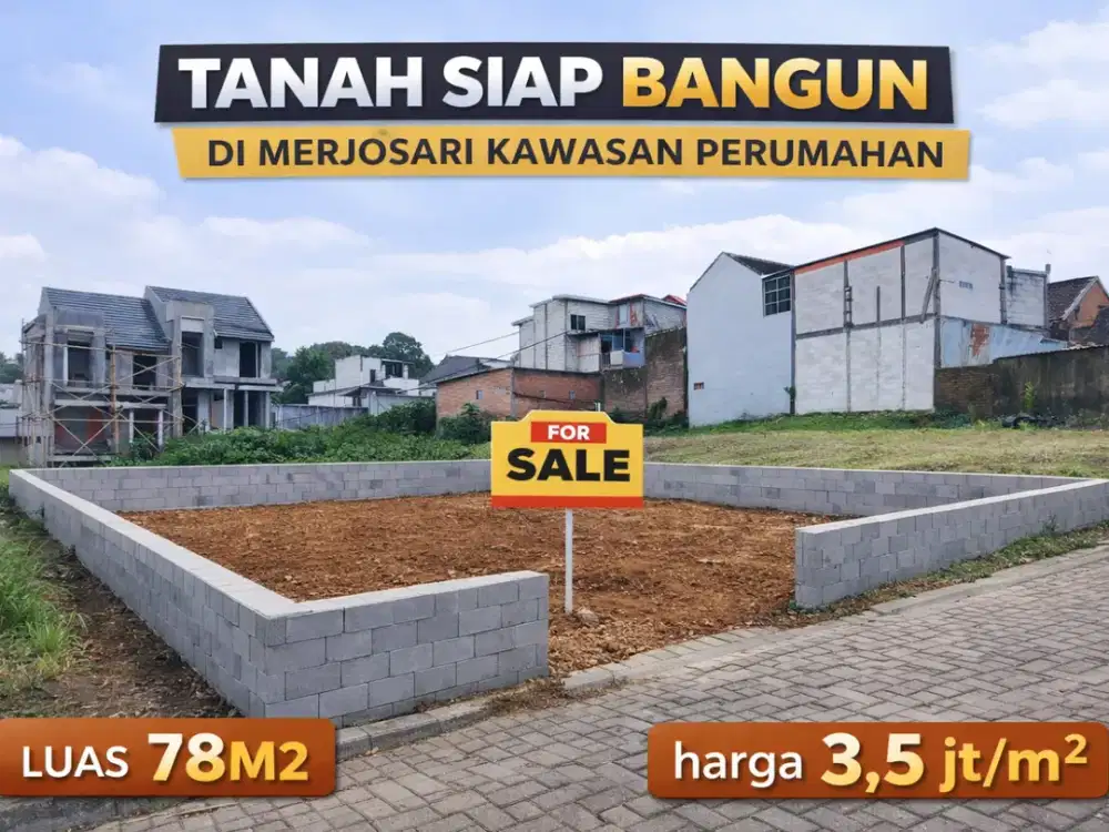 Dijual Tanah Siap Bangun di Jl Joyoagung – Lokasi Strategis
