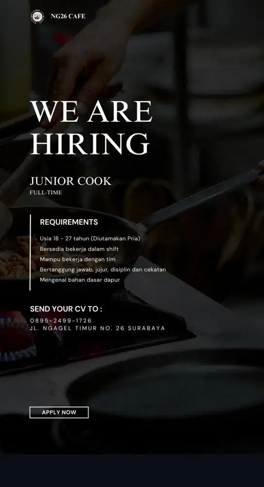 Lowongan untuk Barita dan Cooker