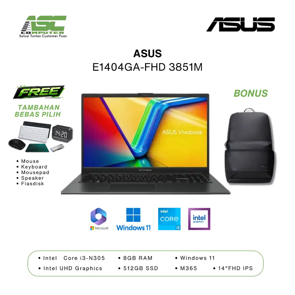Laptop ASUS Vivobook E1404GA-FHD3851M