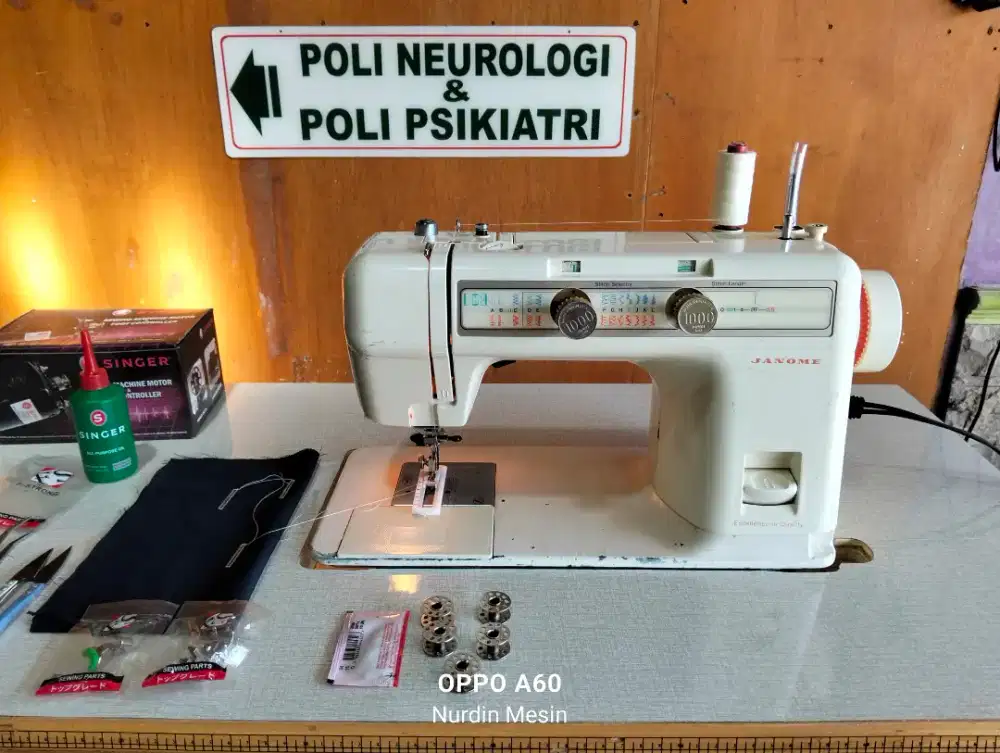 Mesin jahit Multifungsi JANOME LR1122 ori komplit siappakai