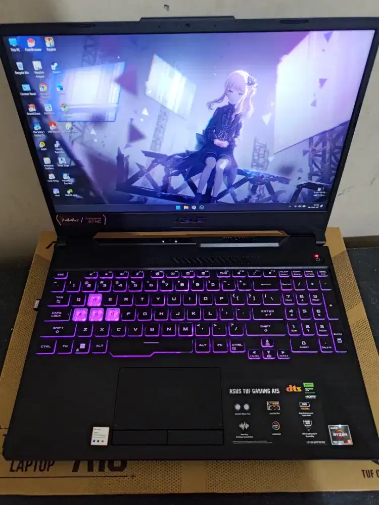 Laptop Asus TUF Gaming A15. Ryzen 5 RTX 2050. RAM 16GB. SSD NVME 512GB