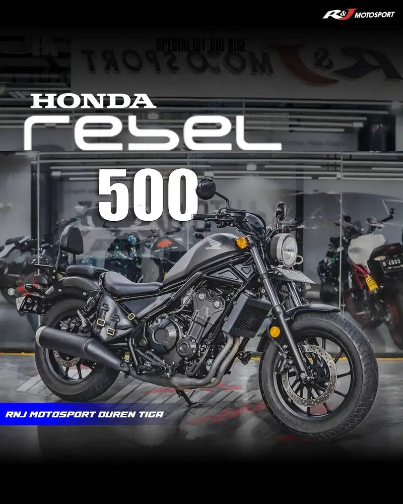 Honda Rebel 500 Rebel500 Km 1.000an warna Abu Abu Full Paper ‎ ‎