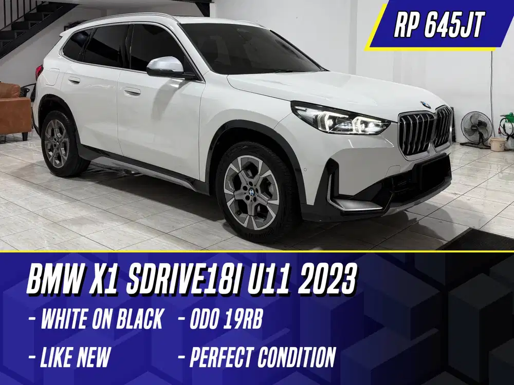 BMW X1 sDrive18i U11 2023 White on Black Putih X 1 sDrive