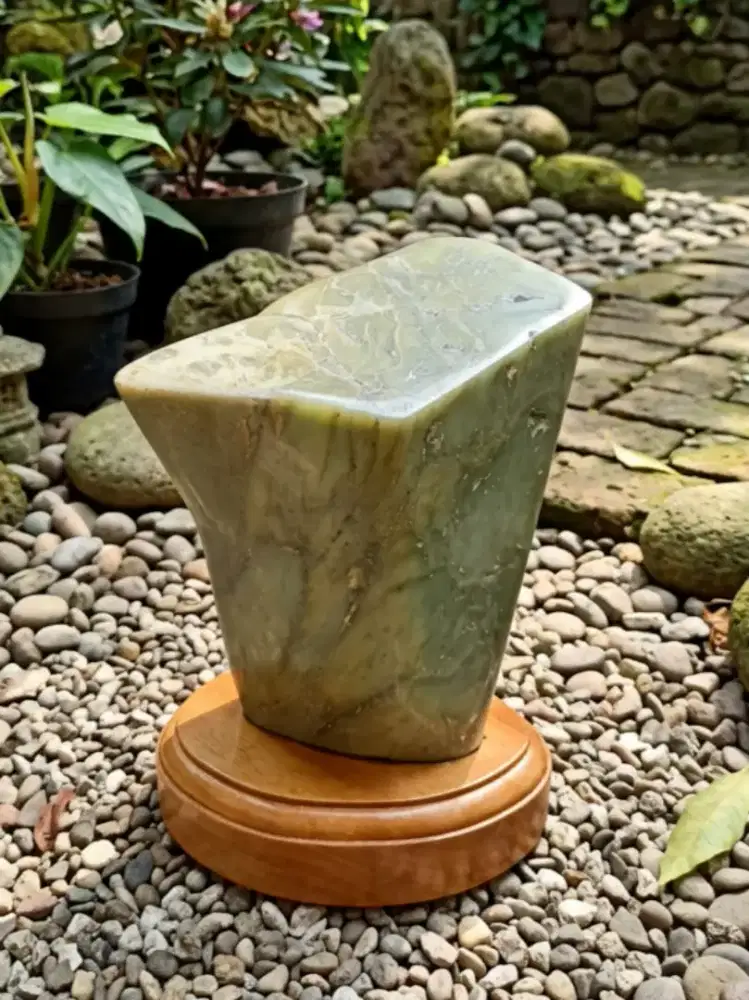 Pajangan Fosil Kayu Hijau Cristal (Giok Pasir Rakit) ±2Kg