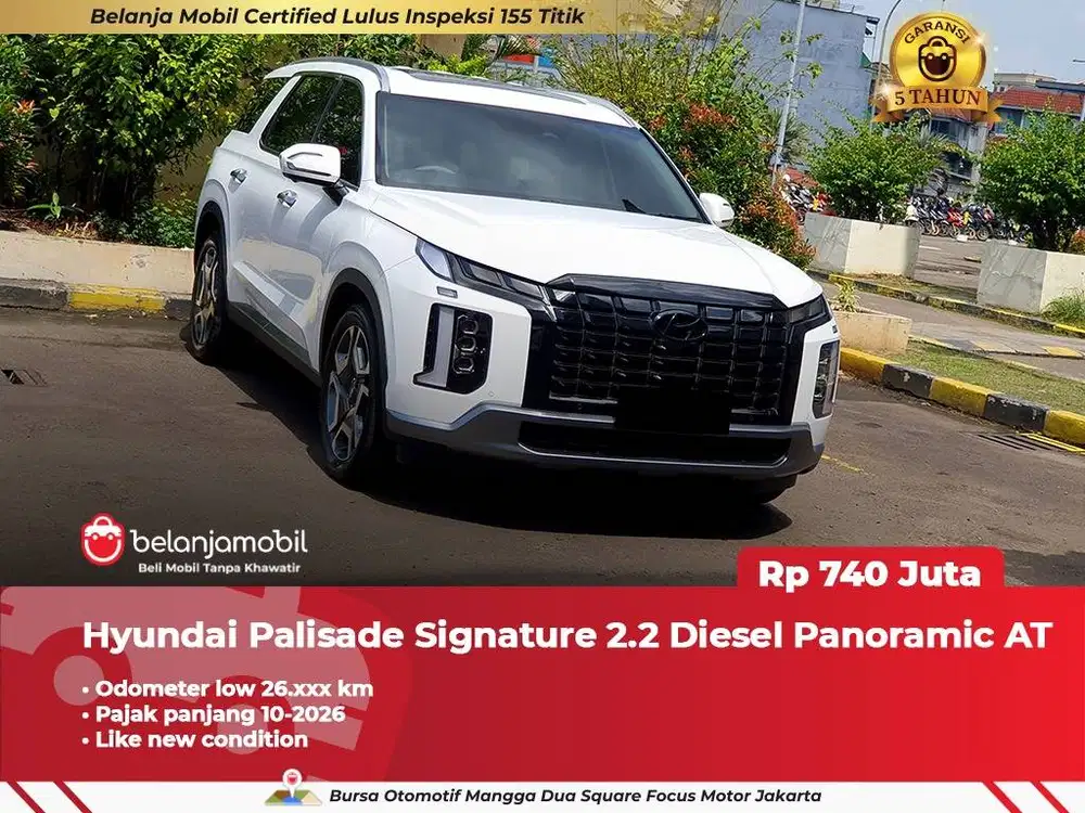 [ GARANSI 5TH ] Hyundai Palisade Signature 2.2 Panoramic AT 2023/2024