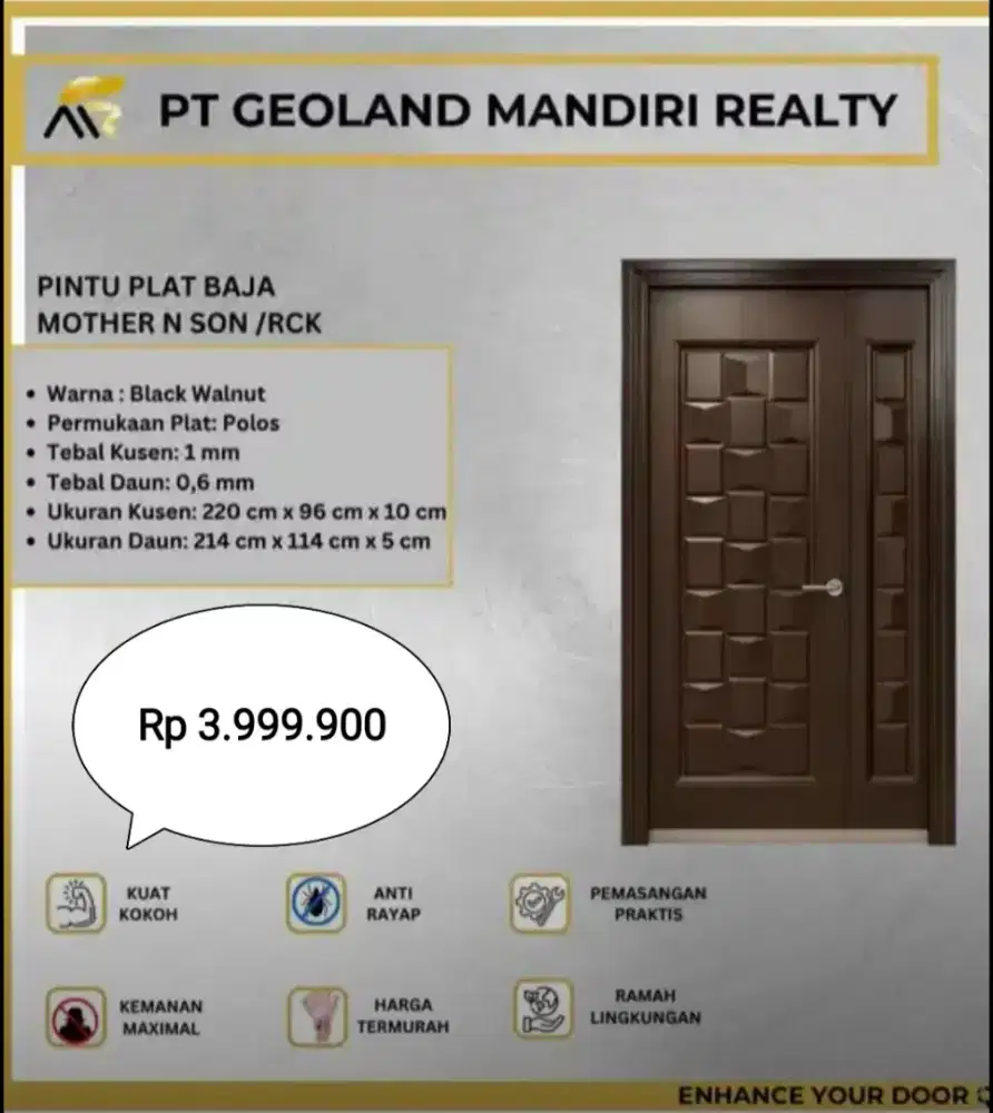 Pintu Baja Minimalis