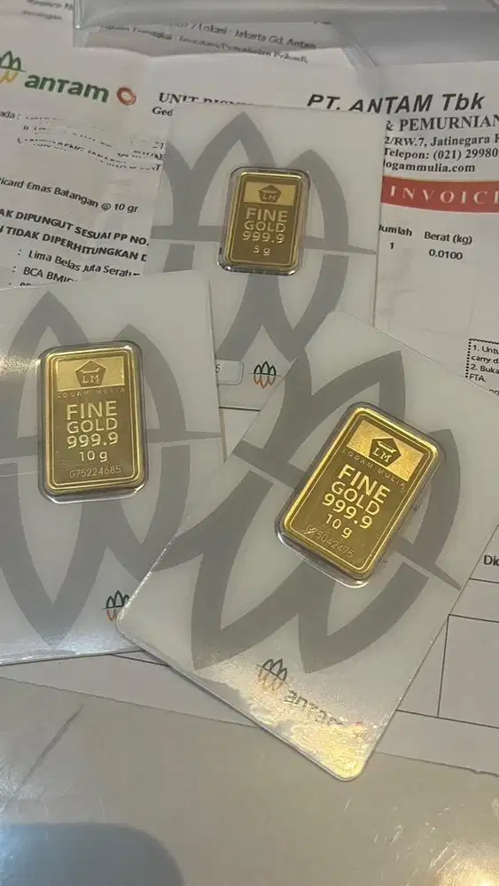 Emas Logam Mulia Antam 10 gram dan 5 gram