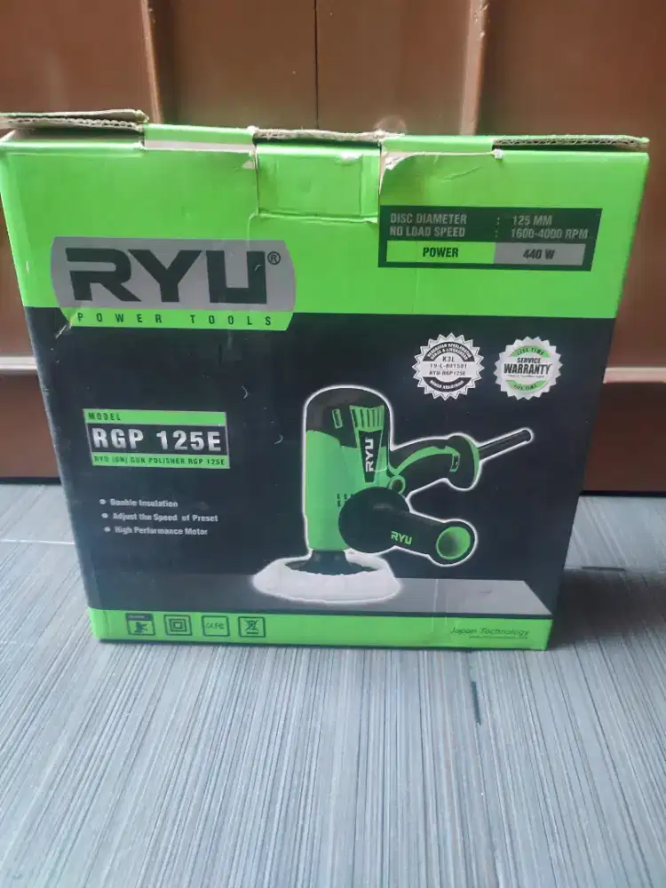 Mesin poles mobil merk Ryu RGP 125E