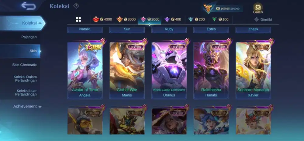 Jual akun mobile legend akun pribadi