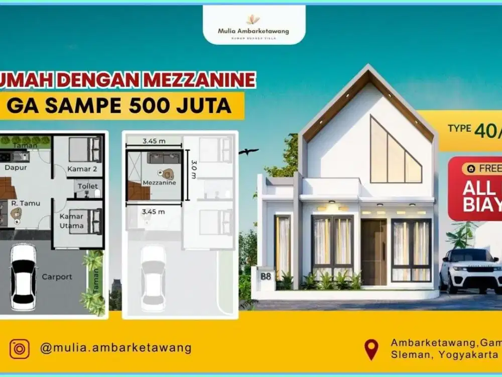 HUNIAN MINIMALIS DEKAT KIAMPUS UMY SLEMAN GAMPING 400 JUTAAN