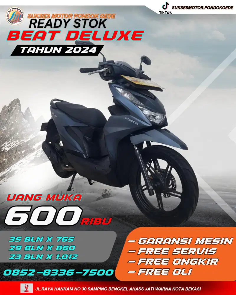 HONDA BEAT DELUXE TAHUN 2024 DP MUKAI 600 RIBU