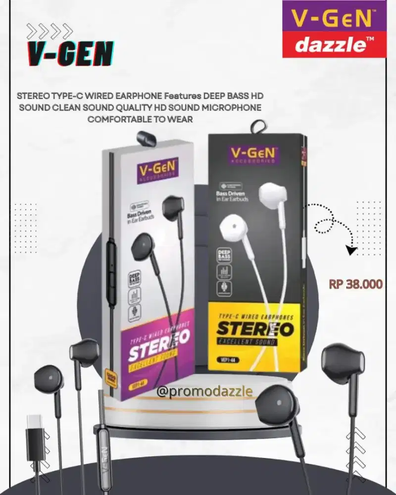V-Gen headset stereo TYPE-C