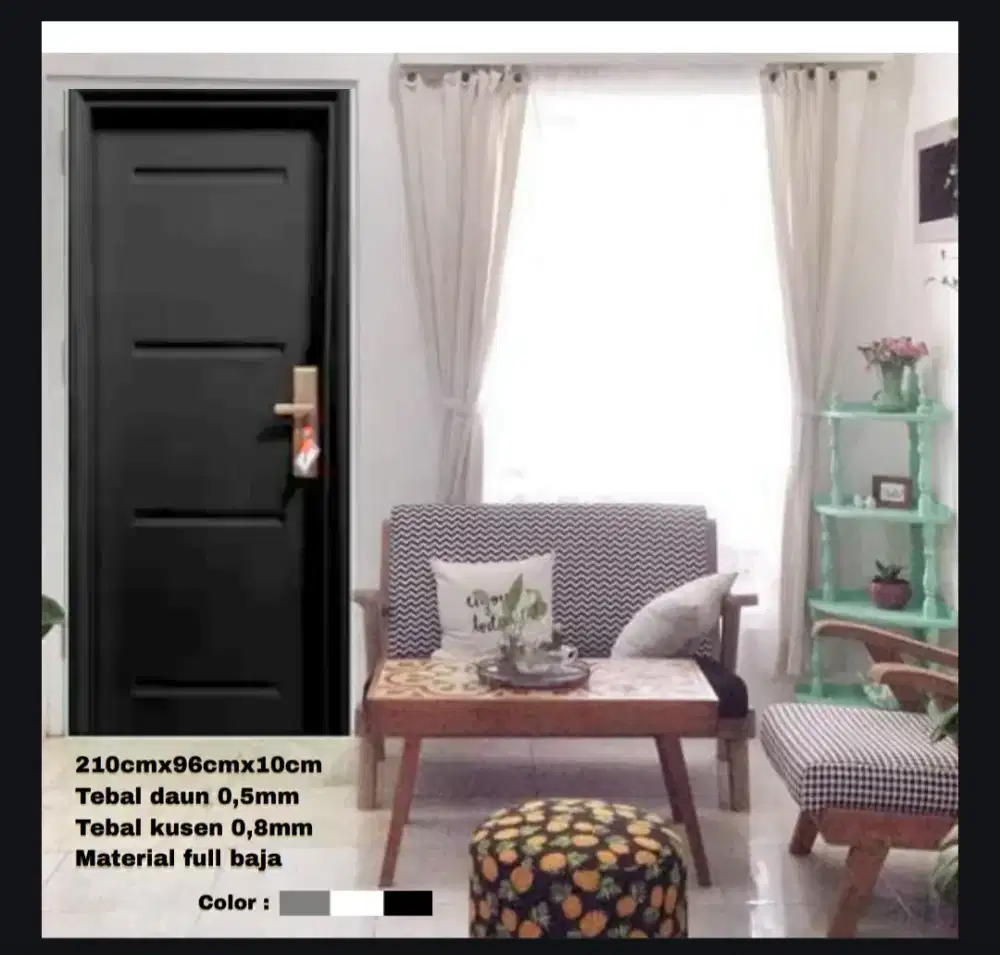 Dijual pintu baja full material, kuat dan awet.