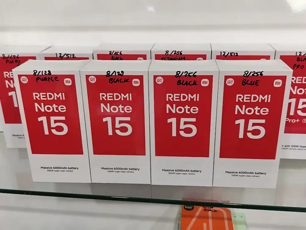REDMI NOTE 15 4G NEW, HP LAYAR LENGKUNG KAMERA 108 MP, BISA COD