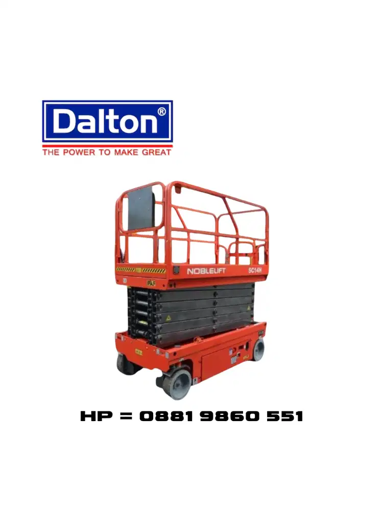 Scissorlift Merk DALTON 8, 10, 12, 14, & 16 Meter JCPT08-16