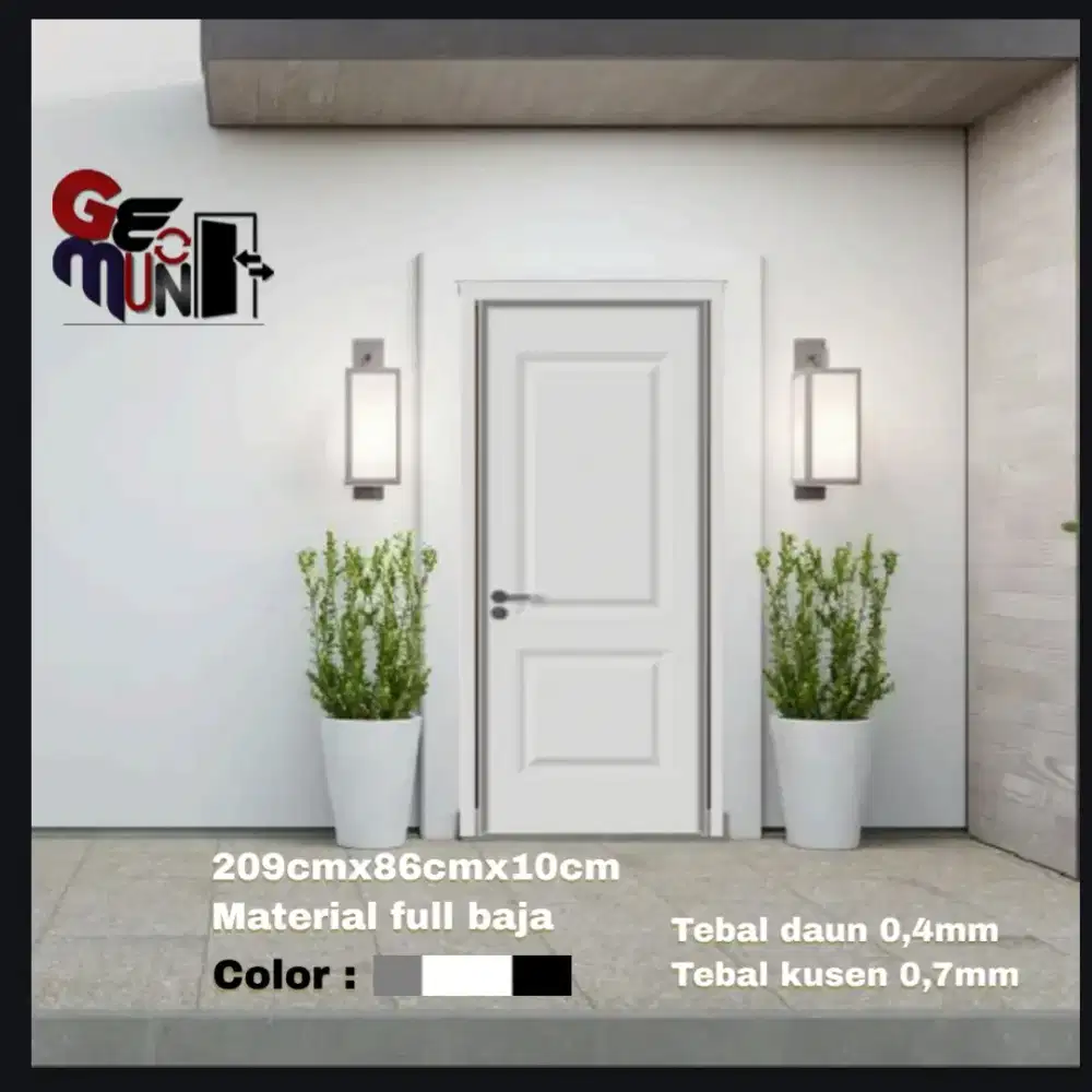 Dijual pintu baja full material, kuat dan awet.