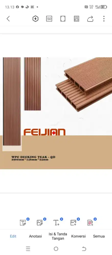 Jual WPC Decking , Joist, Tutup dan Accesoriesnya FEIJIAN untk lantai