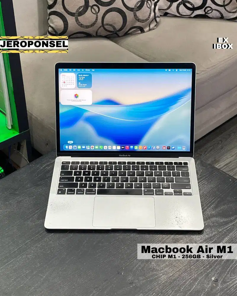 MACBOOK AIR M1 256GB SILVER EX IBOX MURAH ORIGINAL NO MINUS