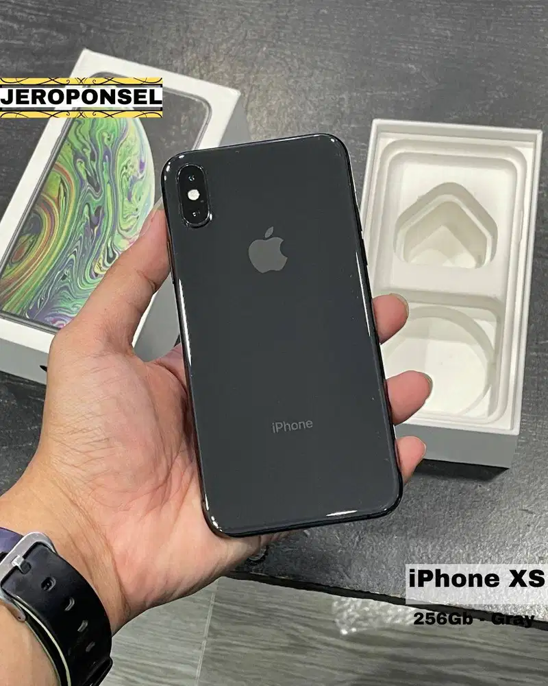 iPhone XS 256GB GRAY FULL ORIGINAL MULUS GARANSI BH 83%