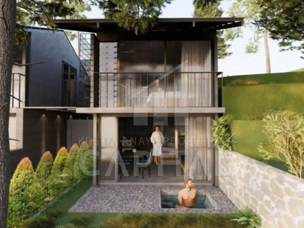 RUMAH VILLA MODERN BERGAYA INDUSTRIAL UPSLOPE DI CIGADUNG DAGO