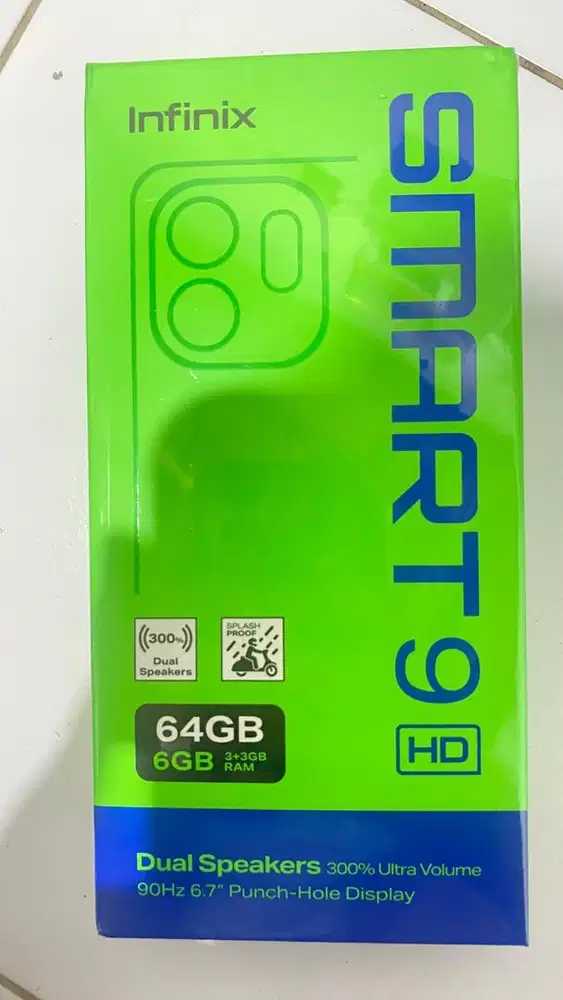 infinix smart 9 baru 64GB(6GB 3+3GB RAM)