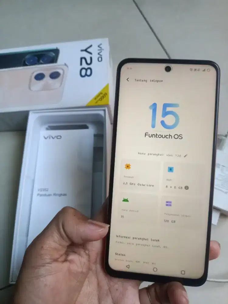dijual hp Vivo y28 8/128 no minus