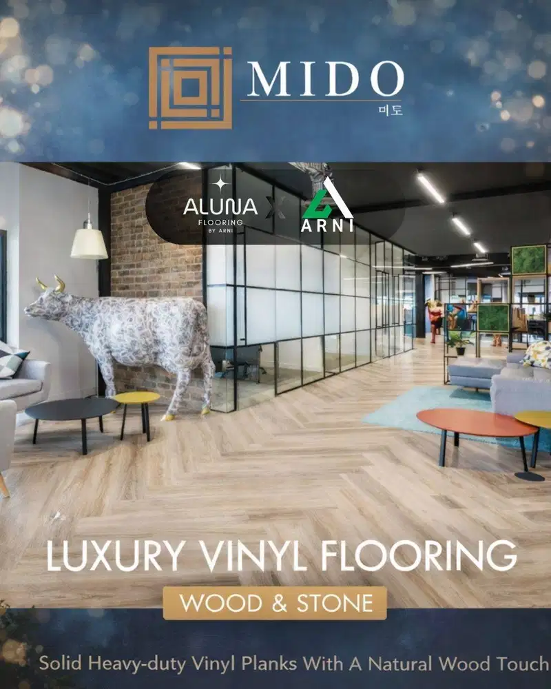 Lantai Vinyl MIDO BY LAIV Tebal 3mm | Vinyl Lantai Motif Wood | Dekora