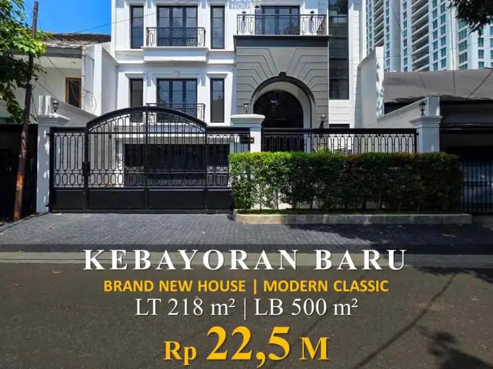 DIJUAL RUMAH MODERN KLASIK 3 LANTAI DI KEBAYORAN BARU