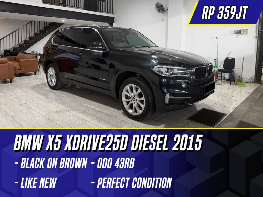 BMW X5 xDrive25d Diesel 2015 Black on Brown Hitam X 5 xDrive