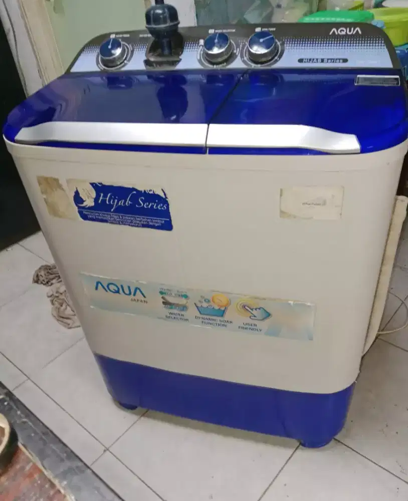 Mesin cuci 2 tabung merk aqua 8kg