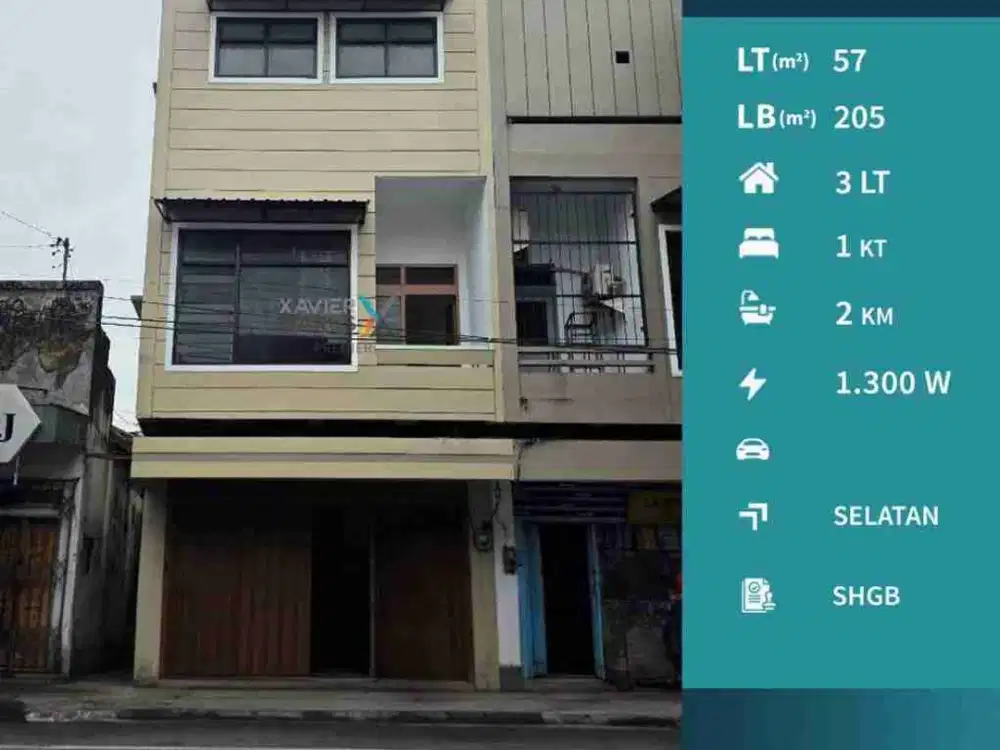 Dijual Ruko Bagus, Terawat Siap Pakai di Jalan Kyai Tamin, Pasar Besar Malang