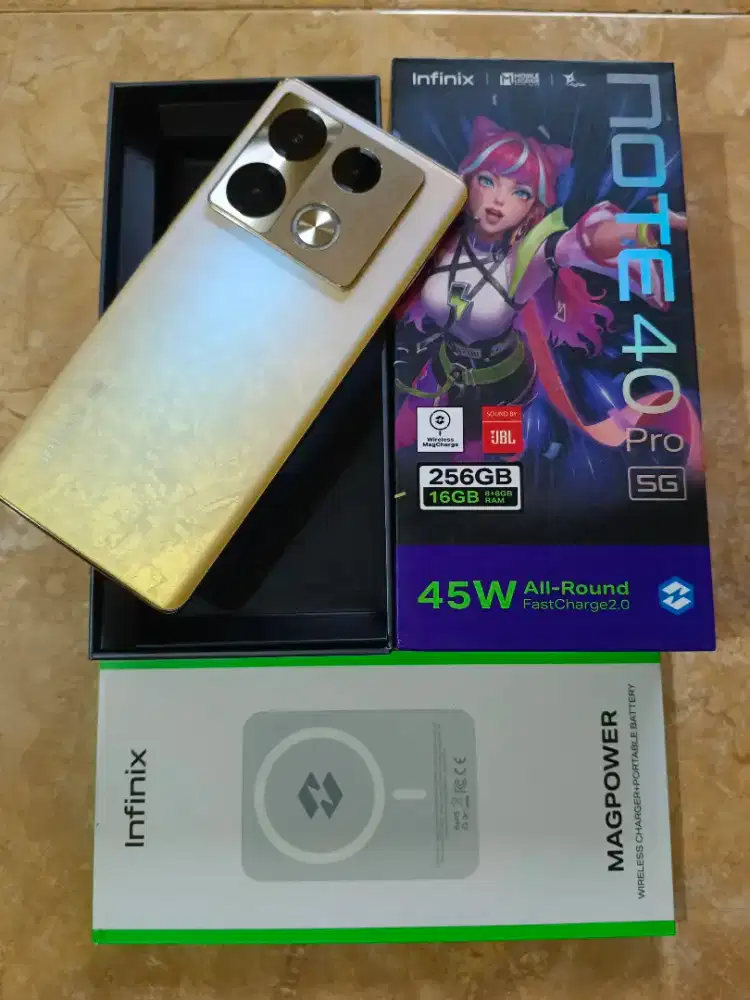 Jual Infinix Note 40 Pro 5G ram8/256 kondisi mulus segel normal