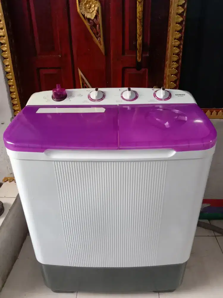 jual mesin cuci 2 tabung sanken 8.7kg siap pakai semua normal
