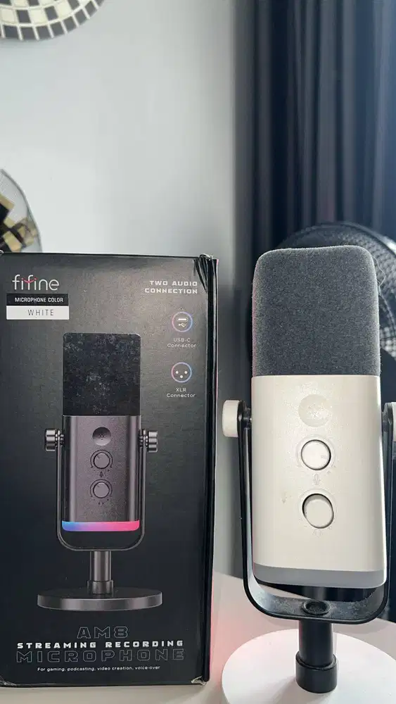 Fifine AM8 USB Micrphone - White