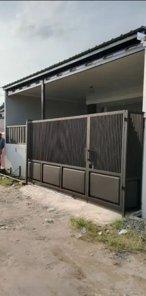 Pagar dorong minimalis