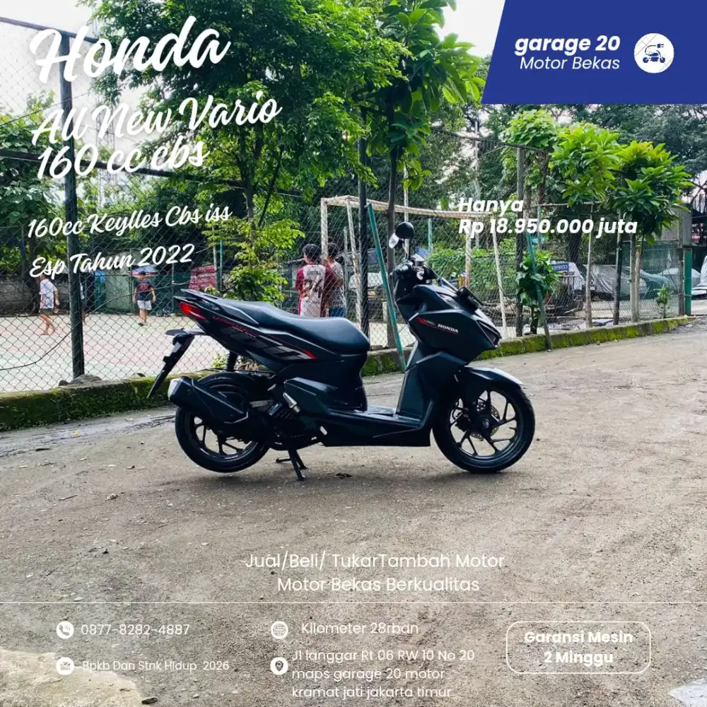Honda All New Vario 160cc CBS Keylles Tahun 2022
