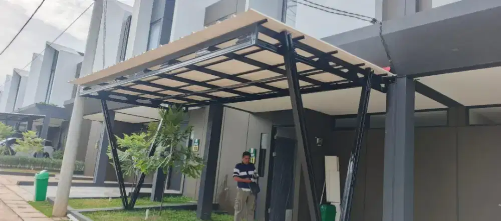 Kanopi teras carport baja ringan murah
