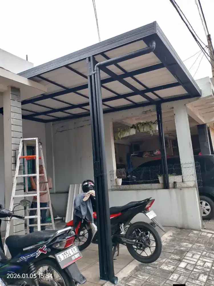 Ganti atap teras dan pasang baja ringan