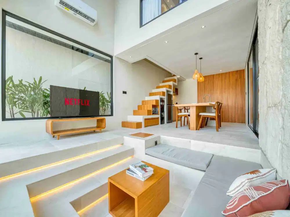 Di jual Vila Modern SHM 2 bed furnished lokasi strategis dekat pantai di Jimbaran