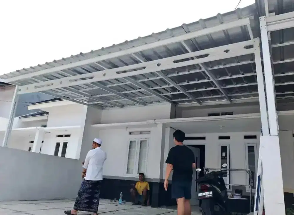 Kanopi teras harga terjangkau rangka baja ringan
