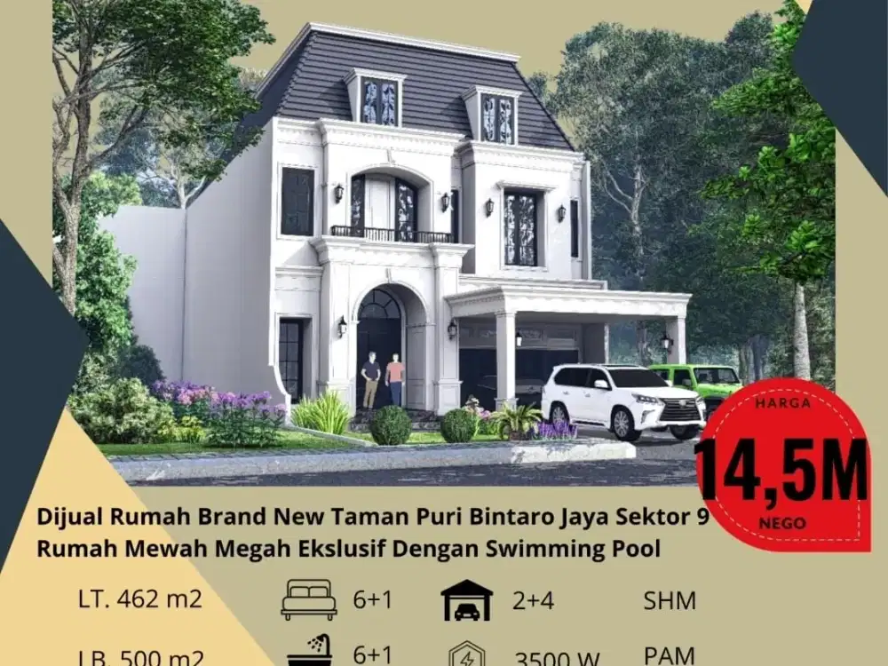 Rumah Brand New Taman Puri Bintaro Jaya Sektor 9 Rumah Mewah Ekslusif