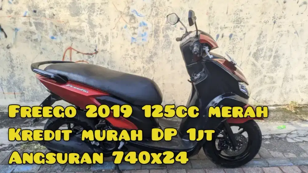 Freego 125cc 2019 Merah Maroon Helm In