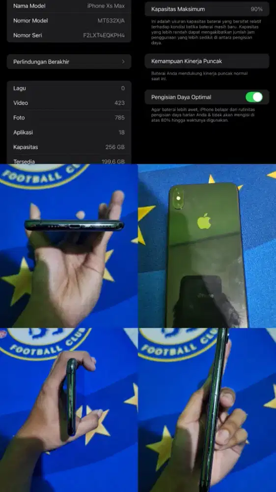 Iphone xs max HITAM 256gb