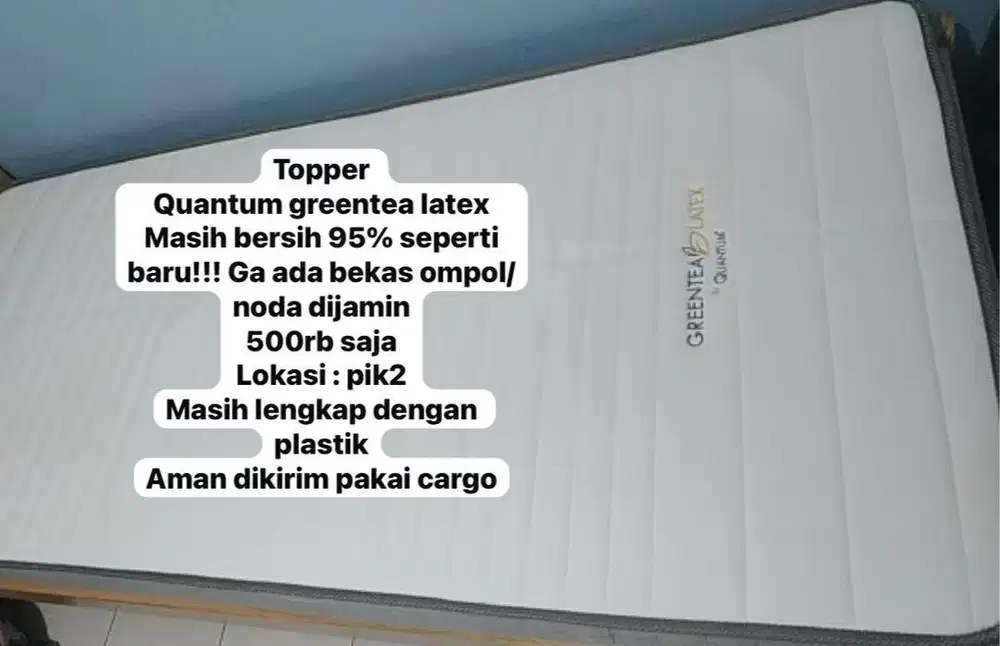 Topper quantum greentea latex kondisi 95%