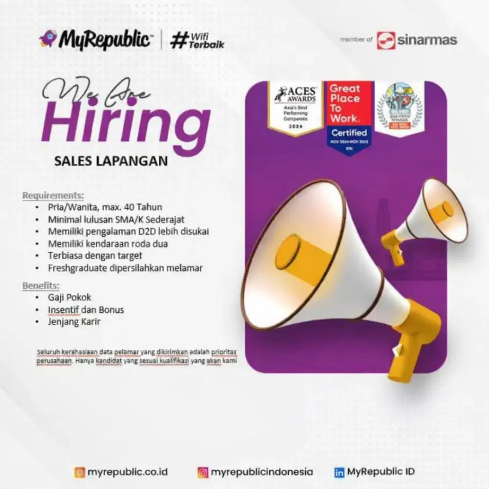 Sales wifi Myrepublic kantor Tebet